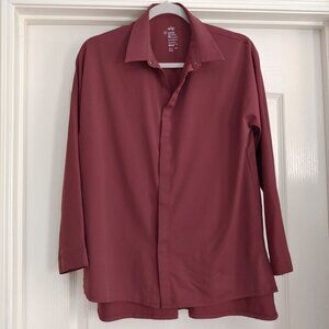 Aday Something Cool Button Down Breathable Quality Layering Top S Business